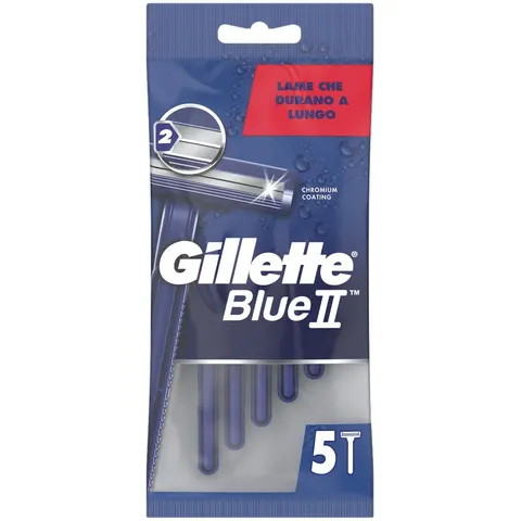 Gillette Rasoio Usa e Getta Blue II Standard 5 Pezzi – immagine 2