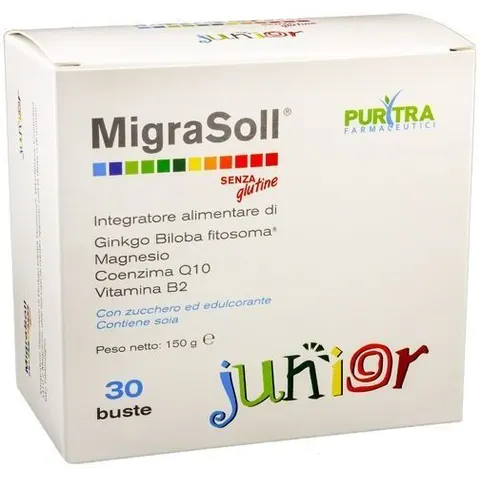 purytra farmaceutici spa Migrasoll junior 30 buste – immagine 3