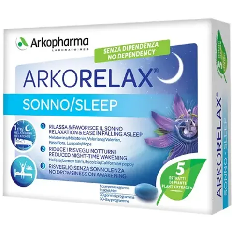 Arkofarm Srl Arkorelax Sonno 30cpr – immagine 3