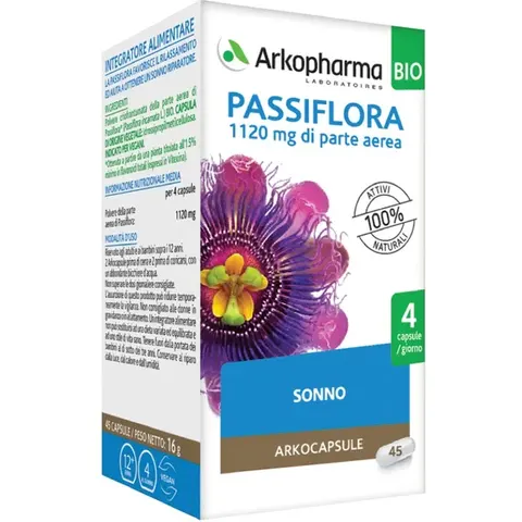arkofarm Arkocapsule Passiflora 45capsule Bio – immagine 4