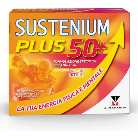 Sustenium Plus 50+ Integratore Per Energia Fisica e Mentale 16 Bustine – immagine 5