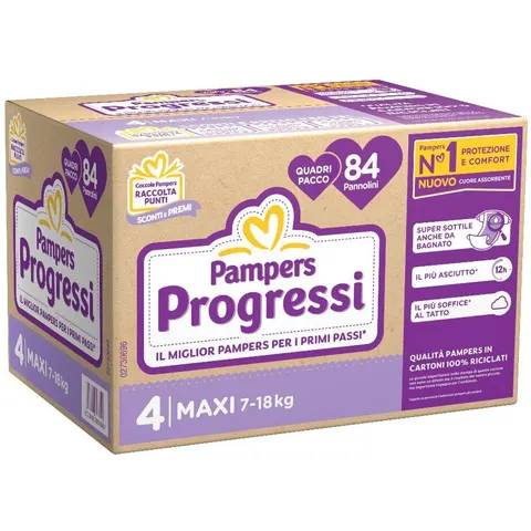 Pampers Quadri Progressi Maxi X84 – immagine 3