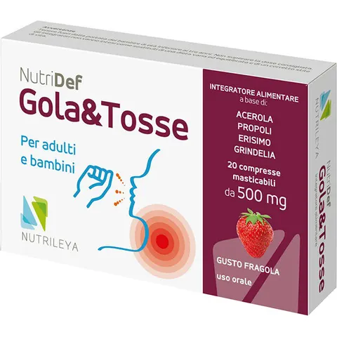 NUTRILEYA Nutridef Gola E Tosse 20 Compresse – immagine 3