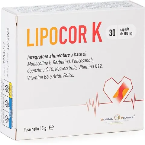 GLOBAL PHARMA Srl LIPOCOR K, 30 Capsule – immagine 3