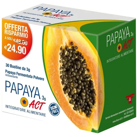 F&F Srl Papaya Act 3 g, 30 Bustine – immagine 5