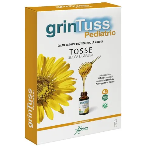 Aboca Grintuss Pediatric Sciroppo Tosse Secca E Grassa 12 Flaconcini – immagine 2