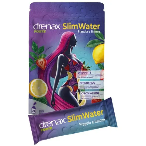 drenax Forte Slim Water Fragola e Limone 24 Bustine – immagine 2