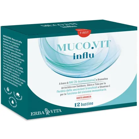 Erba Vita Mucovit Influ 12 Bustine – immagine 4