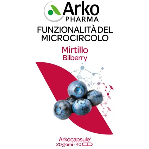 arkofarm Arkocapsule Mirtillo Microcircolo 40 Capsule – immagine 3