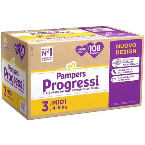 Pampers Quadri Progressi Midi X108 – immagine 4