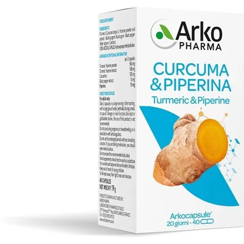 Arkocapsule Bio Curcuma e Piperina - 40 Capsule – immagine 3