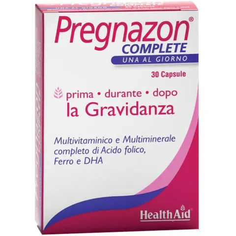 Health Aid Pregnazon Complete Integratore 30 capsule – immagine 2