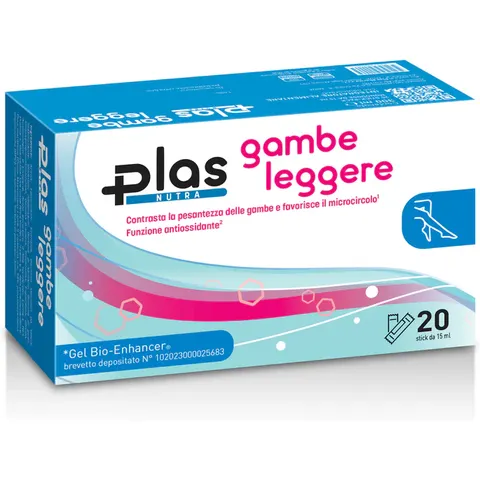 PLAS PHARMA SRL Plas Gambe Leggere, 20 stick pack – immagine 2