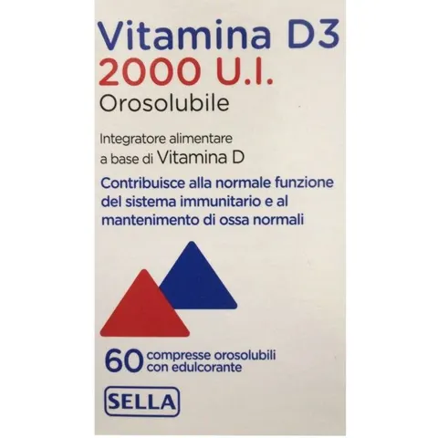 Sella Vitamina D3 2000ui Orosolubile 60 Compresse – immagine 3