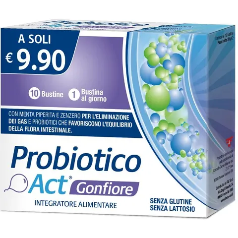 Probiotico Act Gonfiore 10 Bustine – immagine 4