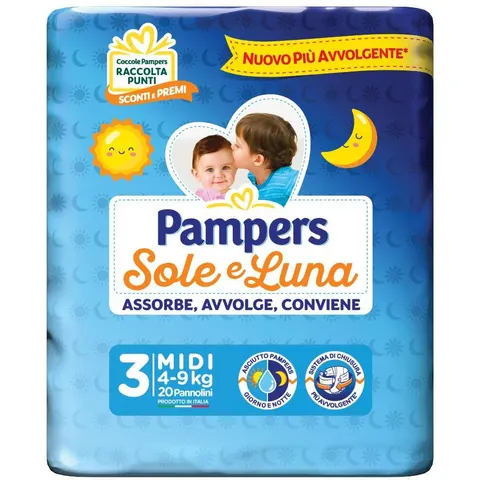pampers sole luna mididi 20 pezzi – immagine 2