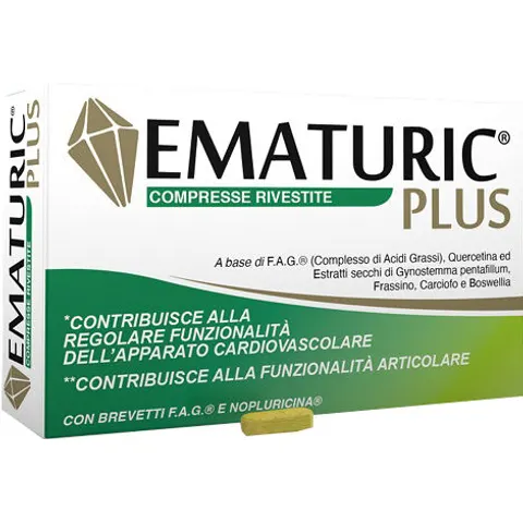 DYMALIFE PHARMACEUTICAL Srl EMATURIC Plus 30 Cpr – immagine 2