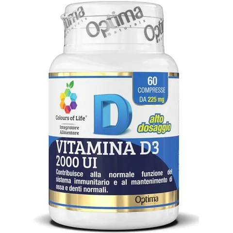 Optima Naturals Vitamina D3 2000 60 Compresse Colours – immagine 3