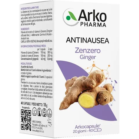 arkofarm Arkocapsule Zenzero 40 Capsule – immagine 5