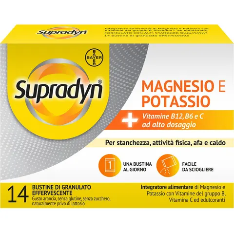 BAYER SpA Supradyn Magnesio e Potassio, 14 Bustine – immagine 4
