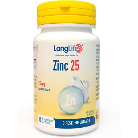 Longlife Zinc 25mg 100 Compresse – immagine 4