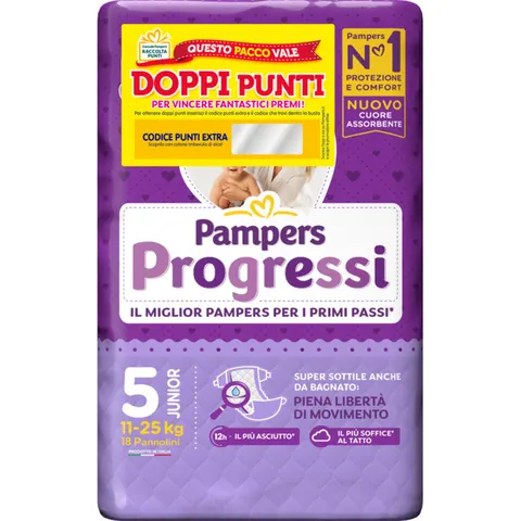 Pampers Progressi Junior 18 Pezzi – immagine 2