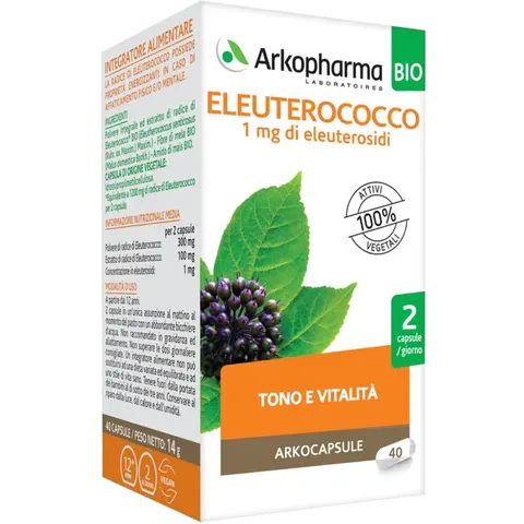 arkofarm Arkocaps eleuterococco bio 40 capsule – immagine 3