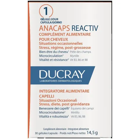 Ducray Anacaps Reactiv Integratore Per Capelli 30 Compresse – immagine 4