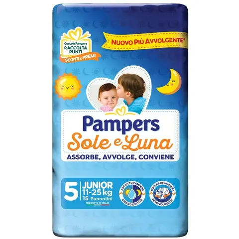 pampers sole&luna junior 15 pezzi – immagine 2