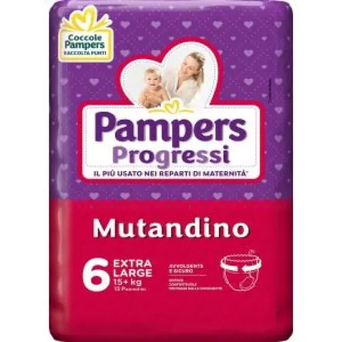 pampers progressi mutandina xl cp 15 pezzi – immagine 2
