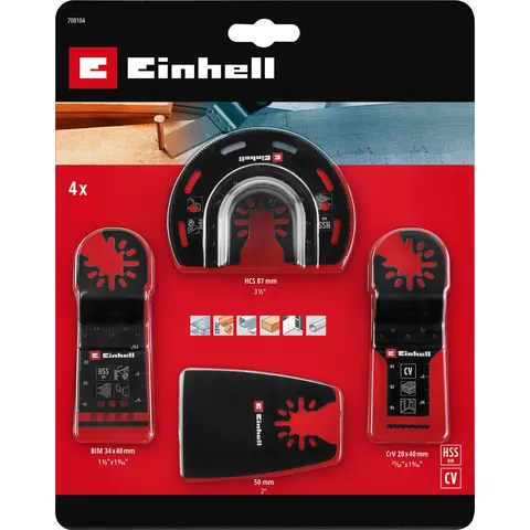 Einhell 4 Piece Multi-tool Blade Set – image 2