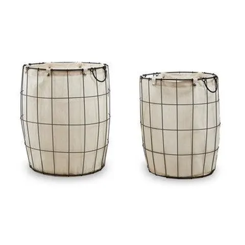 Set of Two Matte Black Laundry Baskets | Harga – image 2
