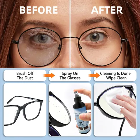 2PCs Lens Scratch Remover for Eyeglasses - Scratch Removal Spray – image 2