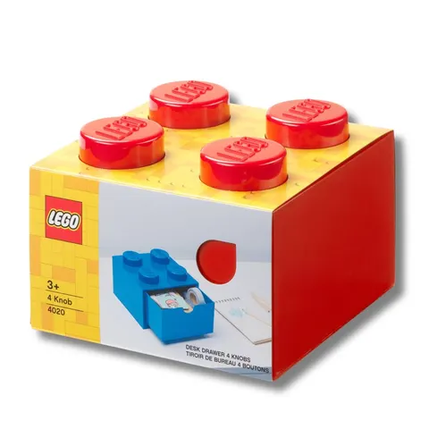 LEGO Desk Drawer 4 Knobs - Red – image 3