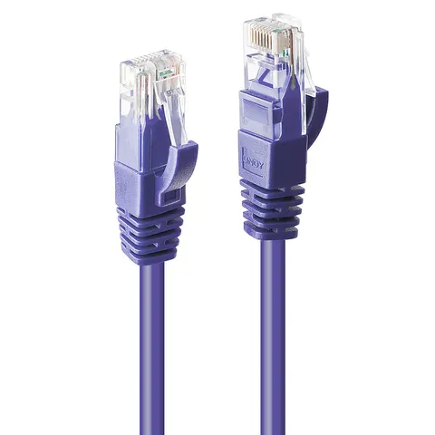 Lindy 2m CAT6 U/UTP Network Cable. Purple – image 2
