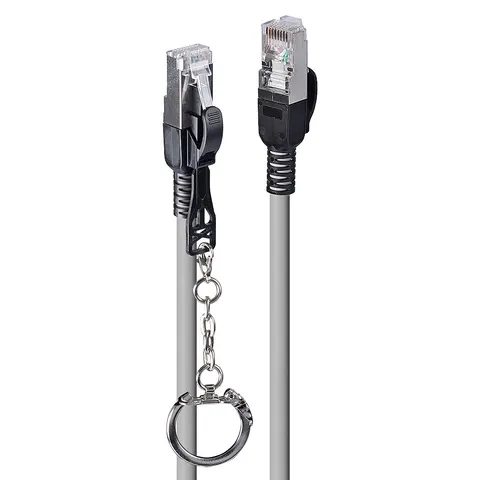 Lindy 3m Cat.6A S/FTP Locking Network Cable. Grey – image 2