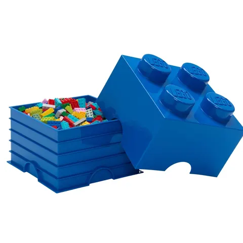 LEGO Storage Brick 4 Knobs - Blue – image 2