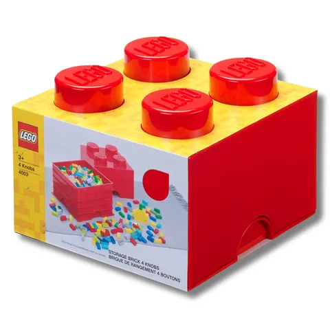 LEGO Storage Brick 4 Stud - Red – image 3