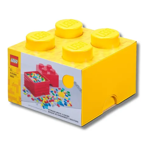 LEGO Storage Brick 4 Stud - Yellow – image 3
