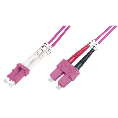 DIGITUS LWL Patchkabel, LC-Duplex - SC-Duplex, OM4, 1,0 m – Bild 2