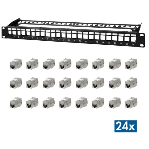 LogiLink 19, Modular Keystone Patch Panel PrimeLine, 24 Port – Bild 2