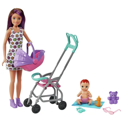 Mattel Barbie Skipper Babysitter with Stroller – image 2