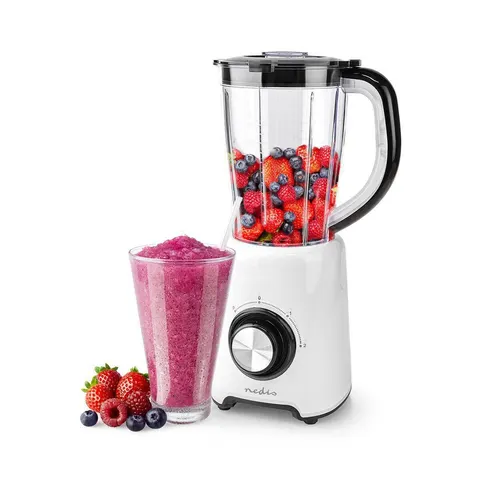 Nedis Table Top Blender, 800W, with 1.5L Plastic Jug, 2 Speed Settings and Pulse Function, Ideal for Fruit Juice, Vegetables, Soup, - White – image 3