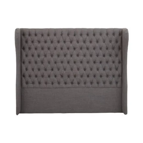 Parkside Grey Fabric Button Tufted Super King Headboard – image 2