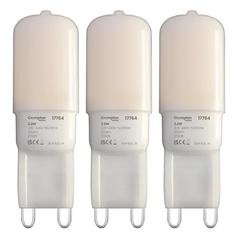 Crompton G9 Capsule LED Light Bulb 2.2W (18W Eqv) Warm White Opal – image 3