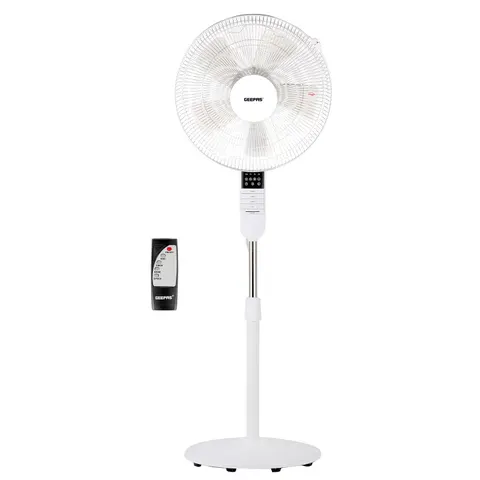16'' Portable White Remote Controlled Pedestal Fan – image 2