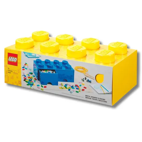 LEGO Brick Drawer 8 Knobs - Yellow – image 2