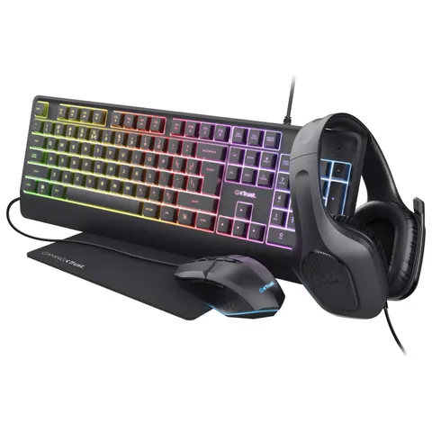 GXTrust Quadrox Keyboard, Mouse, Headset & Mat Gaming Bundle – image 2