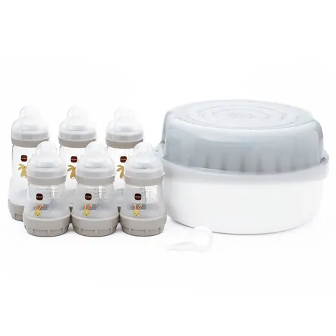 MAM Easy Start Bottle & Microwave Steriliser Set – Grey – image 3