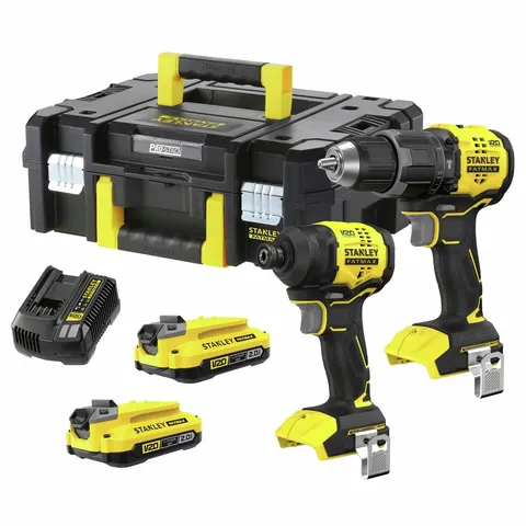 Stanley Fatmax V20 Cordless Combi Drill and Impact Driver Set - 18V – image 2